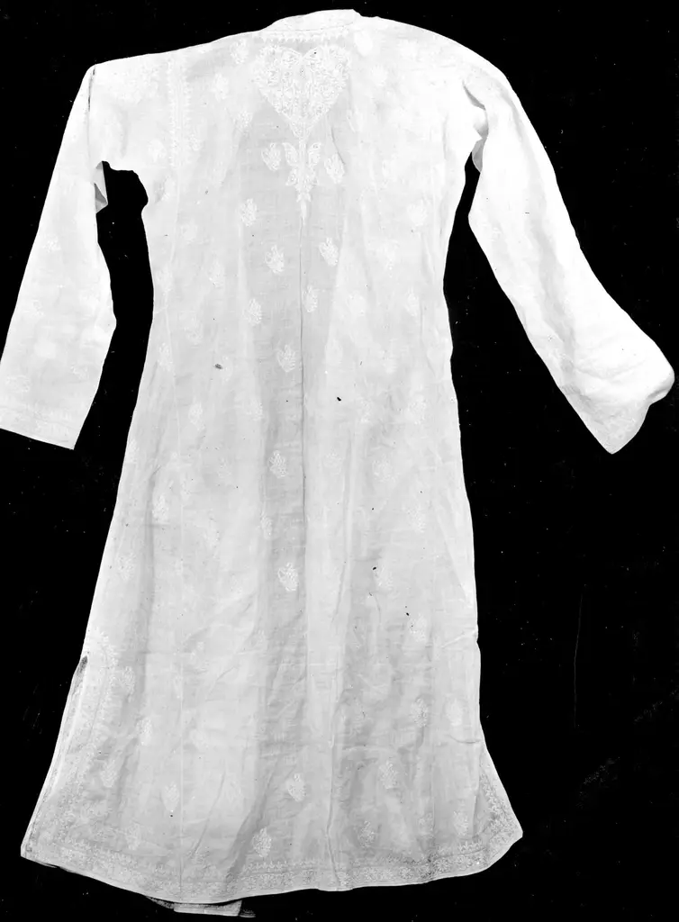Chikan Cotton Panjabi, White